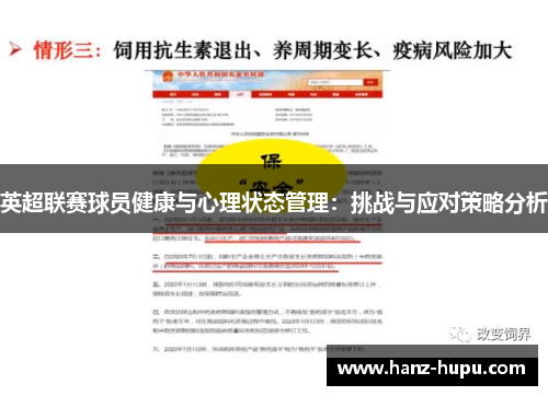 英超联赛球员健康与心理状态管理：挑战与应对策略分析